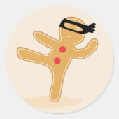 Ninjabread Man Ronde Sticker (Voorkant)
