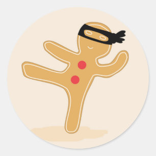 Ninjabread Man Ronde Sticker
