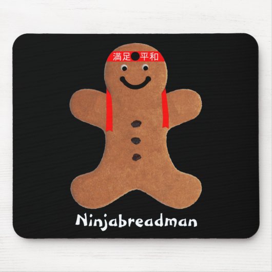 Ninjabreadman biscuit (cookie) muispad muismat (Voorkant)