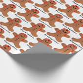 Ninjabreadman biscuit (koekje) cadeaupapier (Hoek)