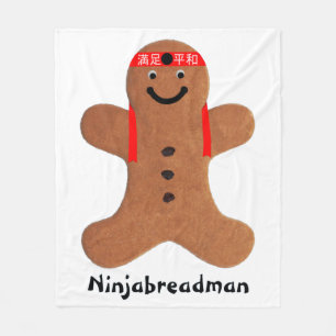 Ninjabreadman biscuit (koekje) fleece deken