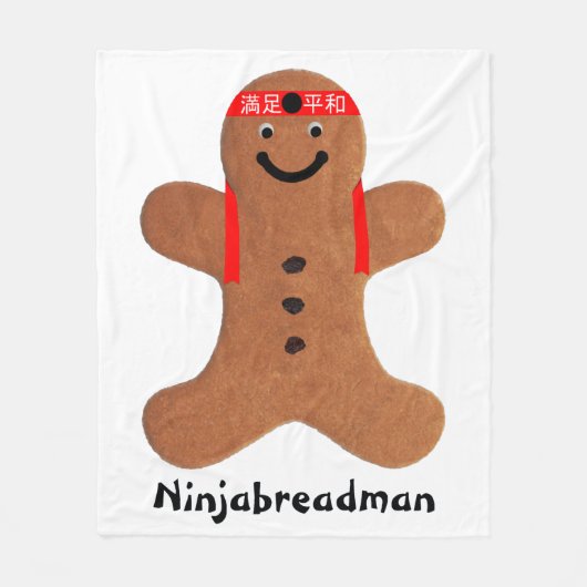 Ninjabreadman biscuit (koekje) fleece deken (Voorkant)