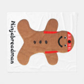 Ninjabreadman biscuit (koekje) fleece deken (Voorkant (Horizontaal))