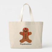 Ninjabreadman biscuit (koekje) grote tote bag (Achterkant)