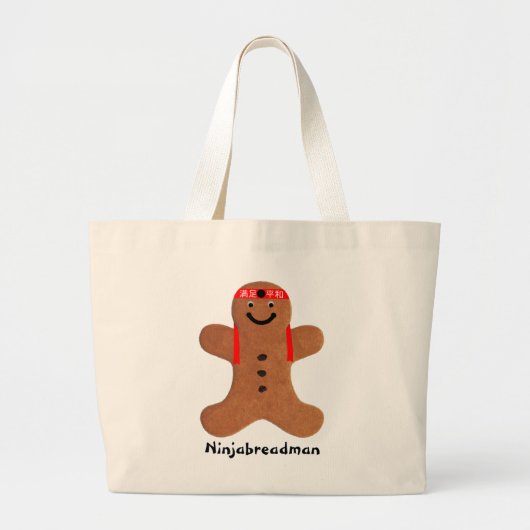 Ninjabreadman biscuit (koekje) grote tote bag (Voorkant)