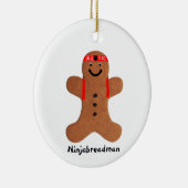 Ninjabreadman biscuit (koekje) keramisch ornament (Rechts)