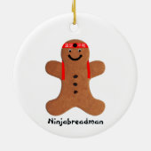 Ninjabreadman biscuit (koekje) keramisch ornament (Achterkant)