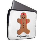 Ninjabreadman biscuit (koekje) laptop sleeve (Voorkant Rechts)