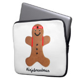 Ninjabreadman biscuit (koekje) laptop sleeve (Voorkant Links)