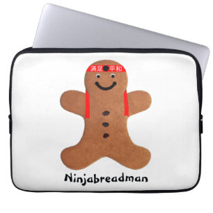Ninjabreadman biscuit (koekje) laptop sleeve