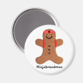 Ninjabreadman biscuit (koekje) magneet (Voorkant / Achterkant)