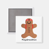 Ninjabreadman biscuit (koekje) magneet (Voorkant / Achterkant)