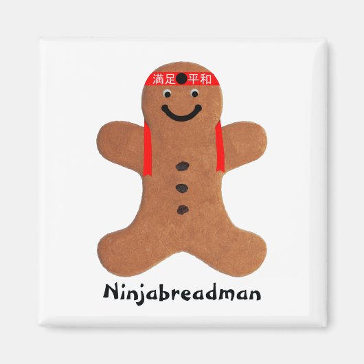 Ninjabreadman biscuit (koekje) magneet (Voorkant)