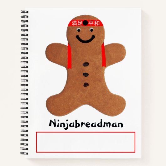 Ninjabreadman biscuit (koekje) notitieboek (Voorkant)