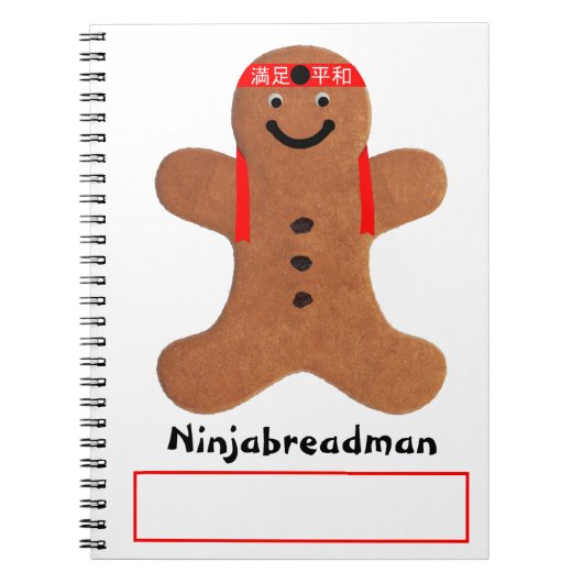 Ninjabreadman biscuit (koekje) notitieboek (Voorkant)