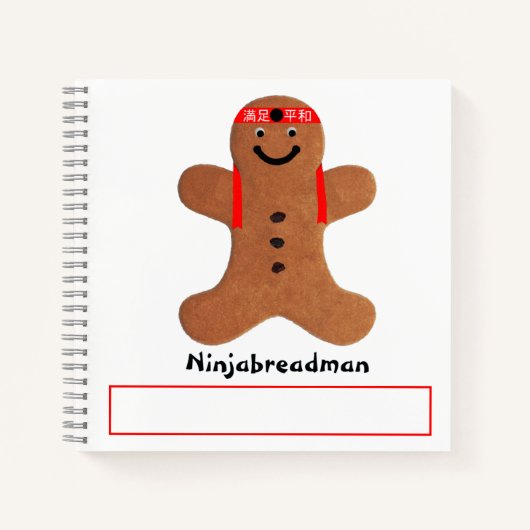 Ninjabreadman biscuit (koekje) notitieboek (Voorkant)