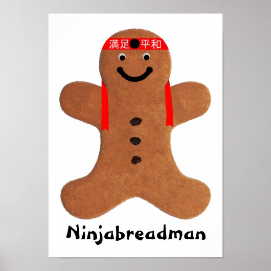 Ninjabreadman biscuit (koekje) poster (Voorkant)