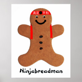 Ninjabreadman biscuit (koekje) poster