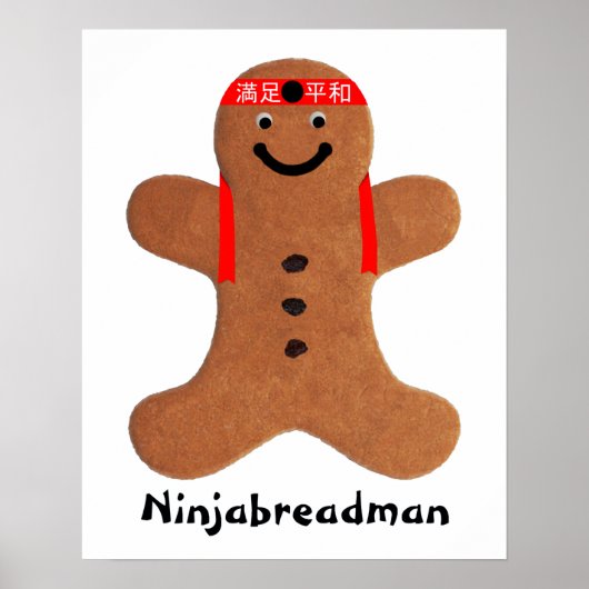 Ninjabreadman biscuit (koekje) poster (Voorkant)