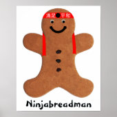 Ninjabreadman biscuit (koekje) poster (Voorkant)