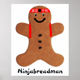 Ninjabreadman biscuit (koekje) poster