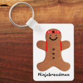 Ninjabreadman biscuit (koekje) sleutelhanger (Voorkant)