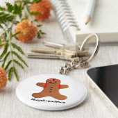 Ninjabreadman biscuit (koekje) sleutelhanger (Zijkant)