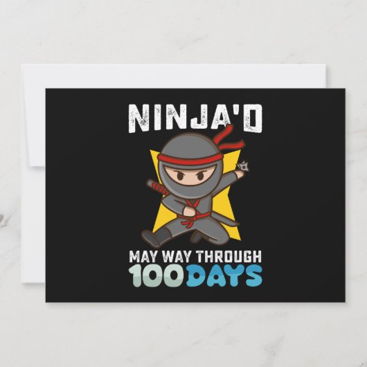 Ninja'd mei weg door 100 dagen van de school kaart (Voorkant)