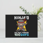 Ninja'd mei weg door 100 dagen van de school kaart (Staand voorkant)