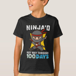 Ninja'd mei weg door 100 dagen van de school t-shirt