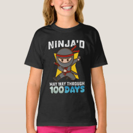 Ninja'd mei weg door 100 dagen van de school t-shirt