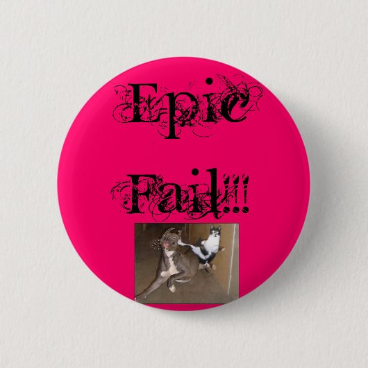 ninjakittycat, Epic Fail!!! Ronde Button 5,7 Cm (Voorkant)