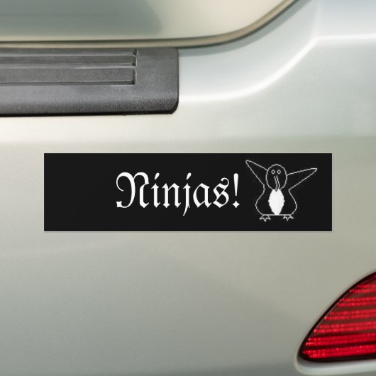 Ninjas. Bumpersticker (Op auto)