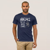 Ninjas doen het met sterren T-shirt (Voorkant volledig)