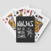 Ninjas doet het met sterren pokerkaarten (Achterkant)