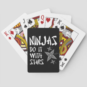 Ninjas doet het met sterren pokerkaarten