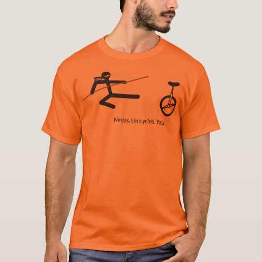"Ninjas. Eenwielers. Ja." Shirt (Voorkant)