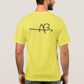 "Ninjas. Eenwielers. Ja." Shirt in geel (Achterkant)