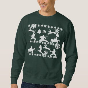 Ninjas en rendieren vechten lelijk kerstzweet 2 trui