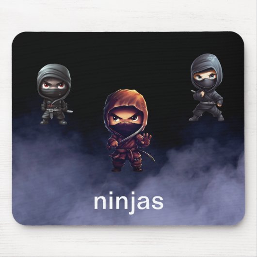 Ninjas mousepad muismat (Voorkant)