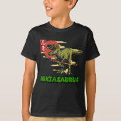 Ninjasaurus T rex Dinosaur Mannen Vaderdag T-shirt (Voorkant)