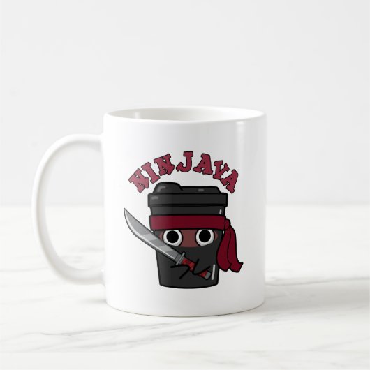 Ninjava Funny Ninja Java Coffee Pun Koffiemok (Links)