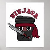 Ninjava Funny Ninja Java Coffee Pun Poster (Voorkant)