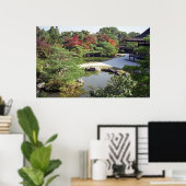 NINNA-JI TEMPLE GARDEN en POND - KYOTO JAPAN Poster (Thuiskantoor)