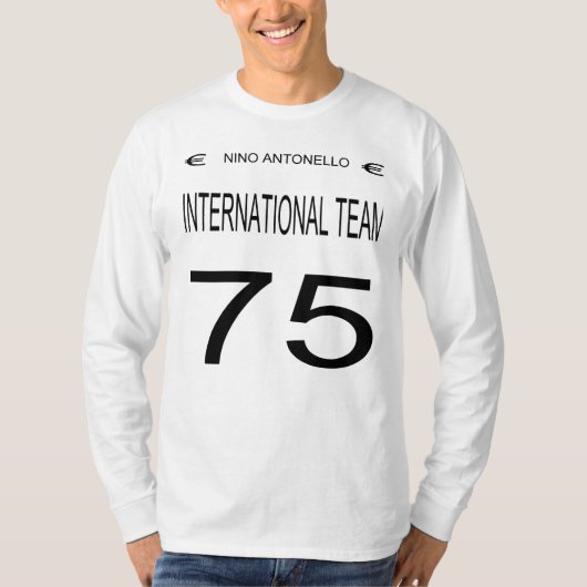 Nino Antonello Euro International Team 75 Zwart T-shirt (Voorkant)