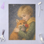 niño con zorro tissuepapier (Craft)