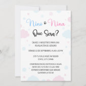 Nino o Nina Geslacht onthullen uitnodiging (Voorkant)