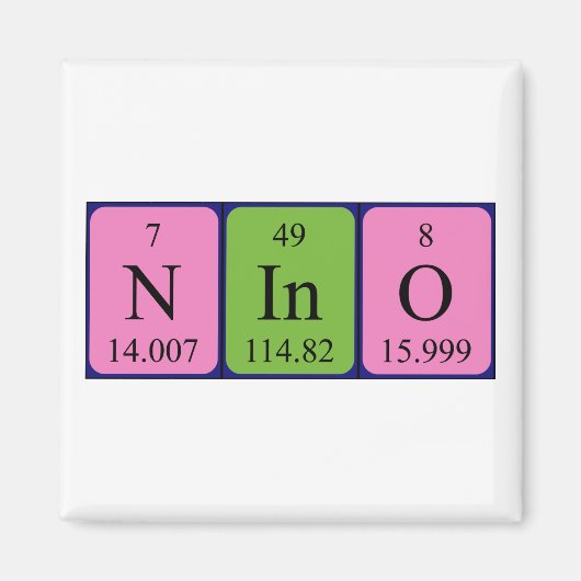 Nino periodiek table name magnet (Voorkant)
