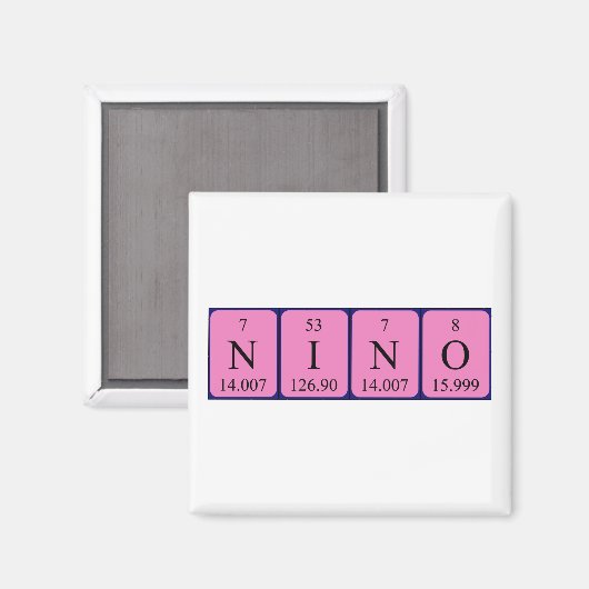 Nino periodiek table name magnet (Voorkant / Achterkant)