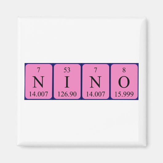 Nino periodiek table name magnet (Voorkant)